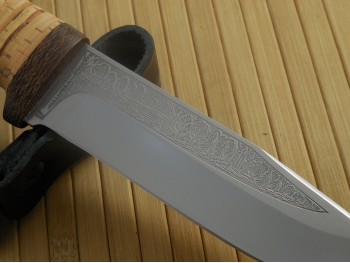 Турист (рукоять береста,тыльник и гарда текстолит), изображение 4