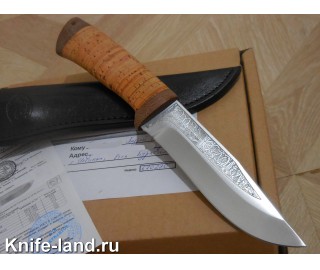 Турист (рукоять береста,тыльник и гарда текстолит), изображение 7
