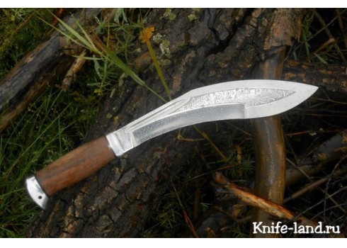 Кукри Джунгли (рукоять орех,тыльник и гарда алюминий), изображение 7