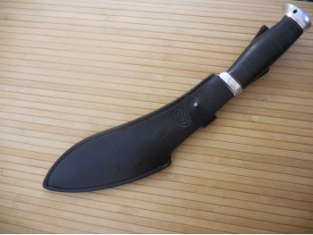Кукри Джунгли (рукоять кожа,тыльник и гарда алюминий), изображение 5